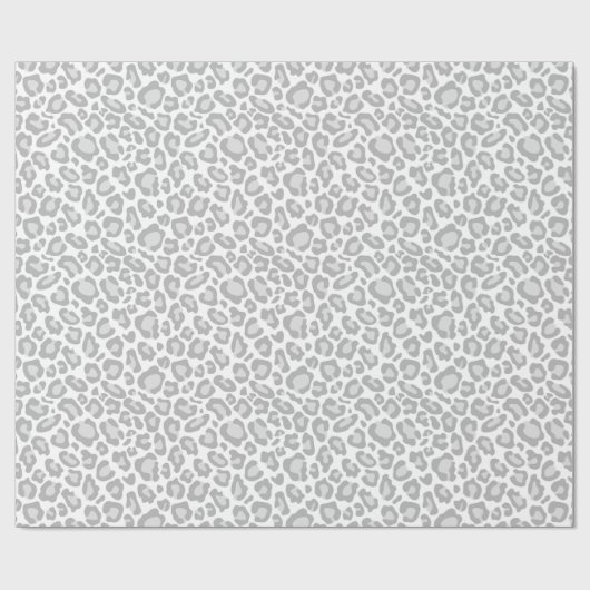 Papier Cadeau Empreinte de léopard gris (Plat)