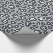 Papier Cadeau Empreinte de léopard gris chic Motif (Coin)