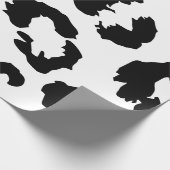 Papier Cadeau Empreinte de léopard noir et blanc (Coin)
