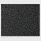 Papier Cadeau Empreinte de léopard noir minimal moderne (Plat)