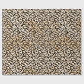 Papier Cadeau Empreinte de léopard noir Peach (Plat)