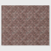 Papier Cadeau Empreinte de léopard noir rose (Plat)