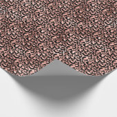 Papier Cadeau Empreinte de léopard noir rose (Coin)