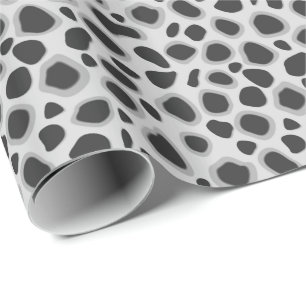 Papier Cadeau Empreinte de léopard - Nuances de gris