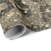 Papier Cadeau Empreinte de léopard Parties scintillant d'or (Coin rond)