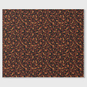 Papier Cadeau Empreinte de léopard pour Thanksgiving Brown Seaml (Plat)