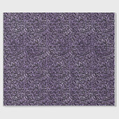 Papier Cadeau Empreinte de léopard pourpre (Plat)