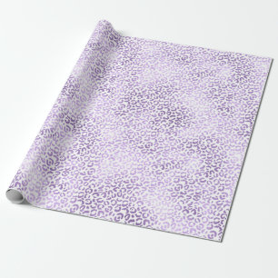 Papier Cadeau Empreinte de léopard pourpre