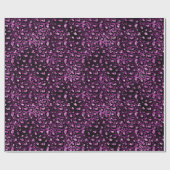 Papier Cadeau Empreinte de léopard Purple Glitz (Plat)