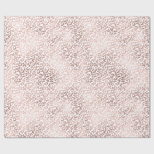 Papier Cadeau Empreinte de léopard rose (Plat)