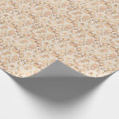 Papier Cadeau Empreinte de léopard rose blanc or chic (Coin)