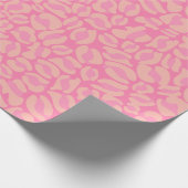 Papier Cadeau Empreinte de léopard rose chaud (Coin)