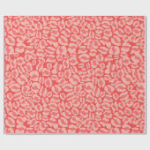 Papier Cadeau Empreinte de léopard rouge (Plat)