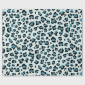 Papier Cadeau Empreinte de léopard, Spots de léopard, Leopard bl (Plat)