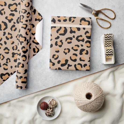 Papier Cadeau Empreinte de léopard, Spots de léopard, Leopard Br (Artisanat)