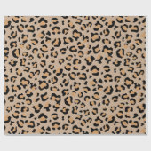 Papier Cadeau Empreinte de léopard, Spots de léopard, Leopard Br (Plat)