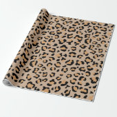 Papier Cadeau Empreinte de léopard, Spots de léopard, Leopard Br (Déroulé)