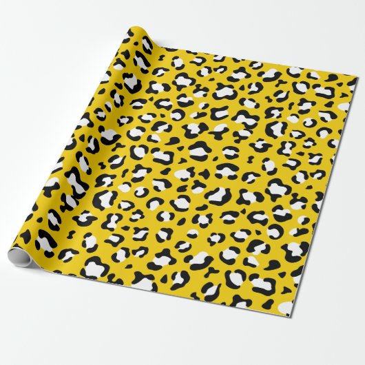 Papier Cadeau Empreinte de léopard, Spots de léopard, Leopard Ja (Déroulé)