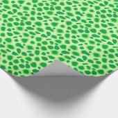 Papier Cadeau Empreinte de léopard - Tons de Lime Vert (Coin)