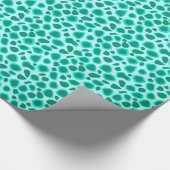 Papier Cadeau Empreinte de léopard - Turquoise et Aqua (Coin)