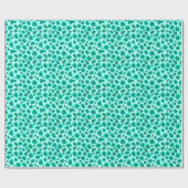 Papier Cadeau Empreinte de léopard - Turquoise et Aqua (Plat)