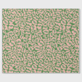 Papier Cadeau Empreinte de léopard vert (Plat)