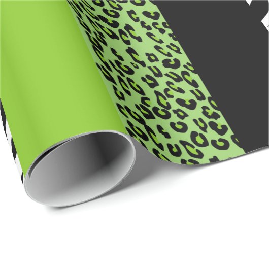 Papier Cadeau Empreinte de léopard, Zebra Print, Poster de anima (Coin rond)