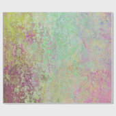 Papier Cadeau Empreinte de marbre rose et vert (Plat)