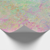 Papier Cadeau Empreinte de marbre rose et vert (Coin)