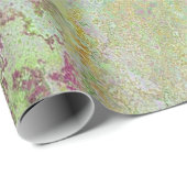Papier Cadeau Empreinte de marbre rose et vert (Coin rond)