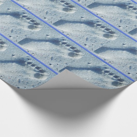 Papier Cadeau Empreinte de pas dans le sable (Coin)