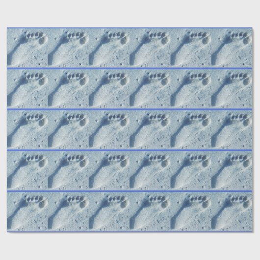 Papier Cadeau Empreinte de pas dans le sable (Plat)