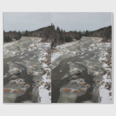 Papier Cadeau Empreinte de pas glaciale en rivière (Plat)