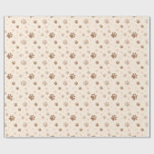 Papier Cadeau Empreinte de patte (Plat)