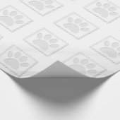Papier Cadeau Empreinte de patte de chien coupé (Coin)