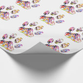 Papier Cadeau Empreinte de patte de chien de peinture (Coin)