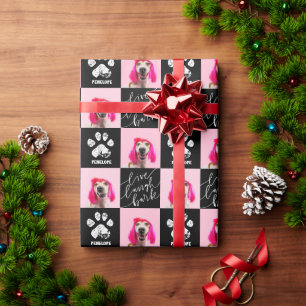 Papier Cadeau Empreinte de patte de chien personnalisée 2 Photo