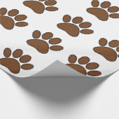 Papier Cadeau Empreinte de patte de chien Pixel (Coin)
