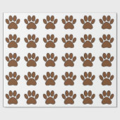 Papier Cadeau Empreinte de patte de chien Pixel (Plat)