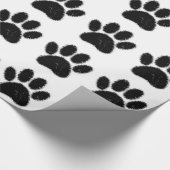 Papier Cadeau Empreinte de patte De Chien Rough Et Distressed (Coin)