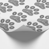 Papier Cadeau Empreinte de patte d'encre Abstrait (Coin)