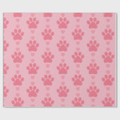 Papier Cadeau Empreinte de patte mignon (Plat)