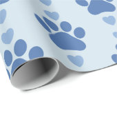 Papier Cadeau Empreinte de patte mignon (Coin rond)