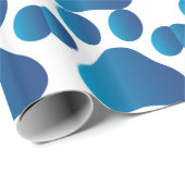 Papier Cadeau Empreinte de patte petit (Coin rond)