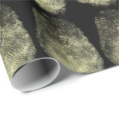 Papier Cadeau Empreinte digitale renversée de boucle (Coin rond)