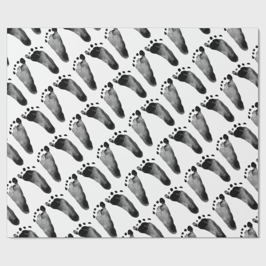 Papier Cadeau Empreintes bébé (Plat)