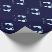 Papier Cadeau Empreintes bébé (Garçon) (Coin)