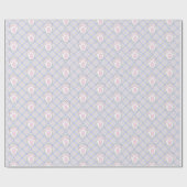 Papier Cadeau Empreintes de lapin de Pâques sur plaid (Plat)