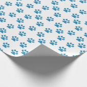 Papier Cadeau Empreintes de patte bleues  (Coin)