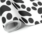 Papier Cadeau Empreintes de pattes (Coin rond)